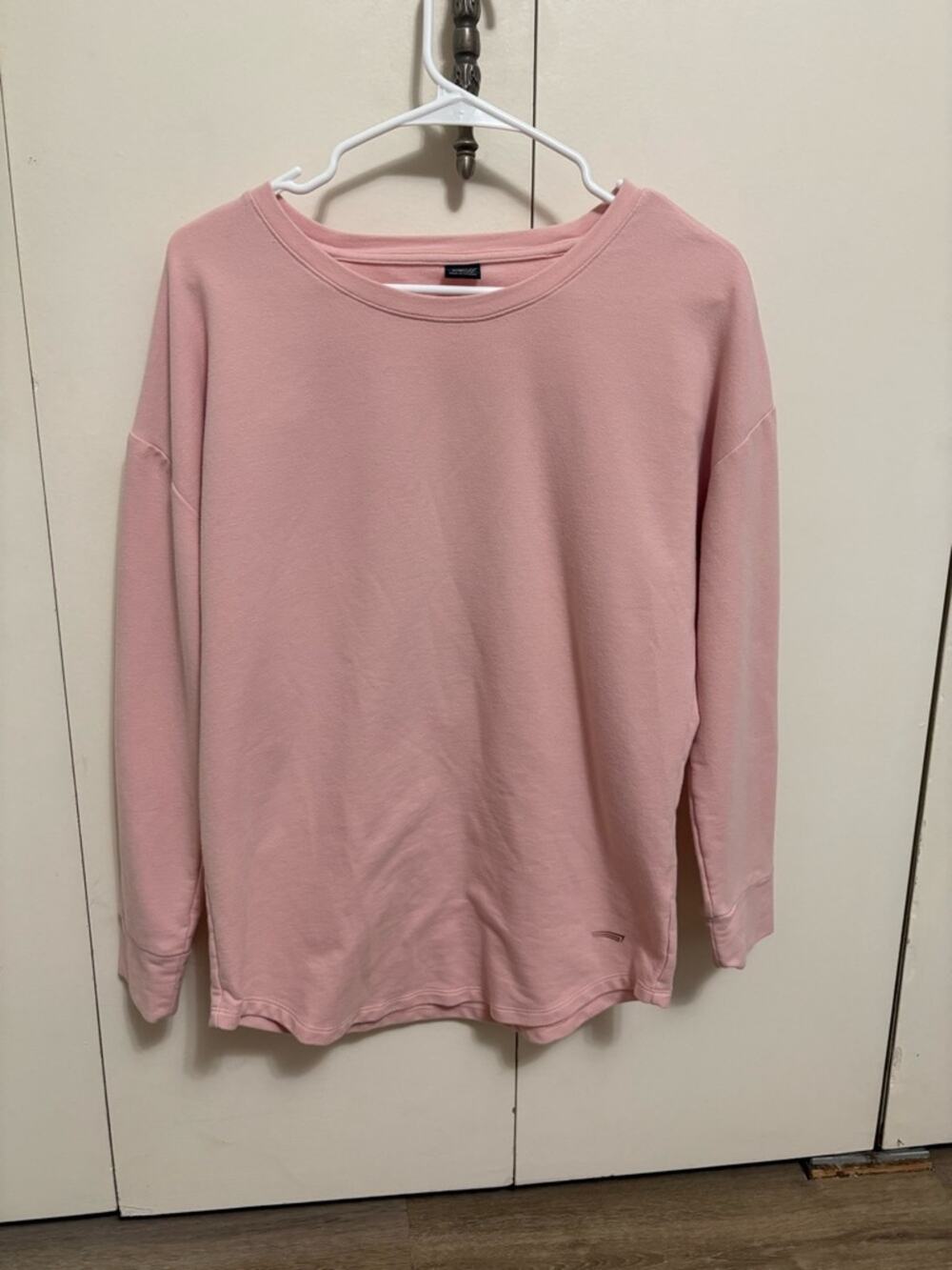 Copper Fit Pro Pink Open Back Top Long Sleeve Activewear Sweatshirt Woman Small